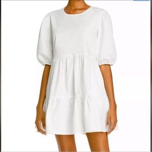 Aqua Poplin Mini Dress